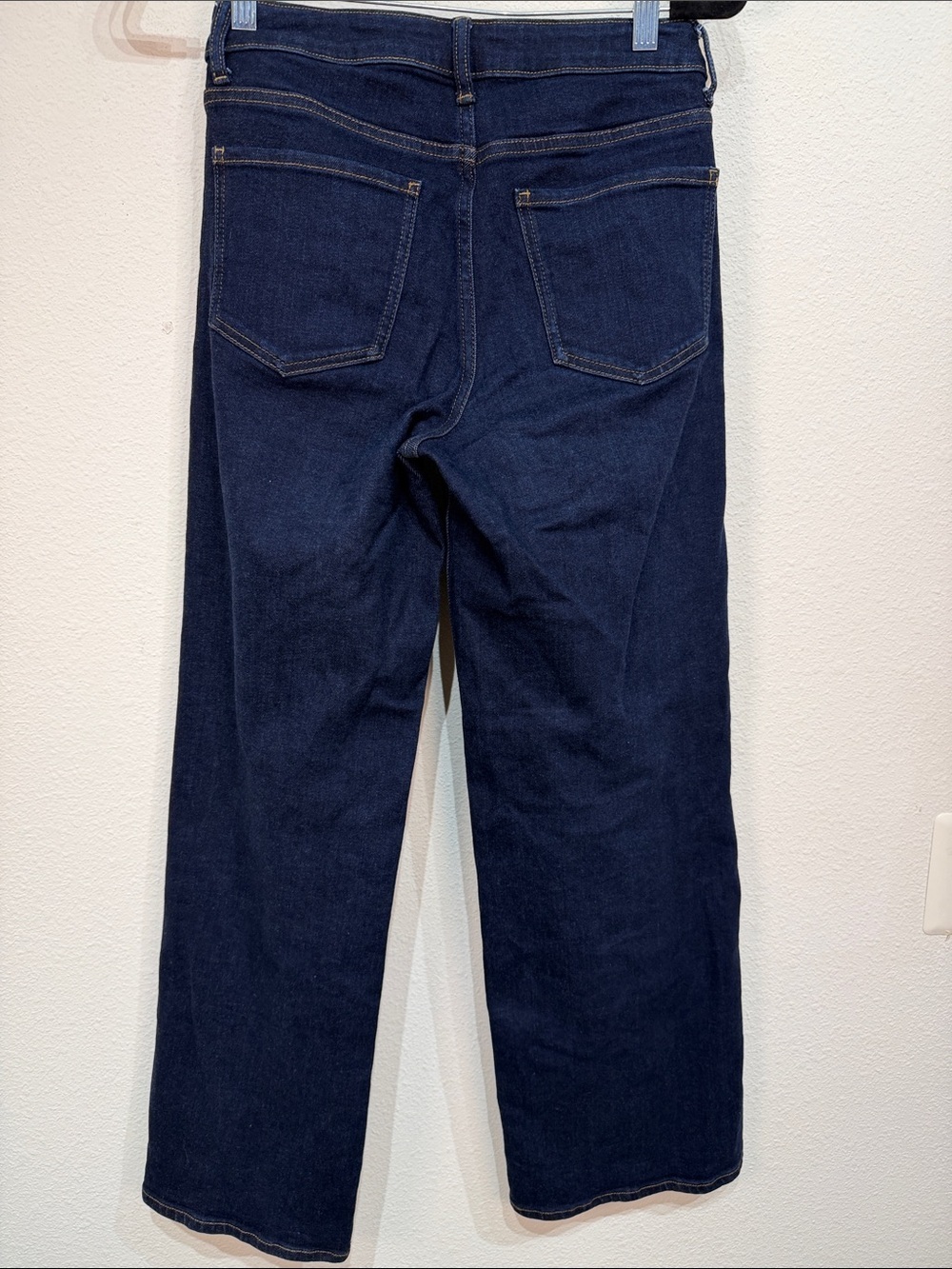 Quince Bella Stretch Wide Leg Jeans Organic Cotton Dark Wash Size 26 - Picture 3 of 8